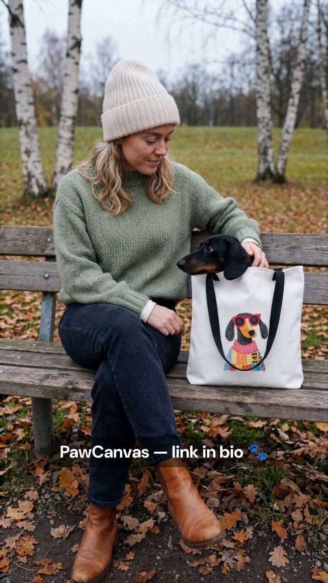 "Good Boy" Dachshund Illustrated Canvas Tote Bag